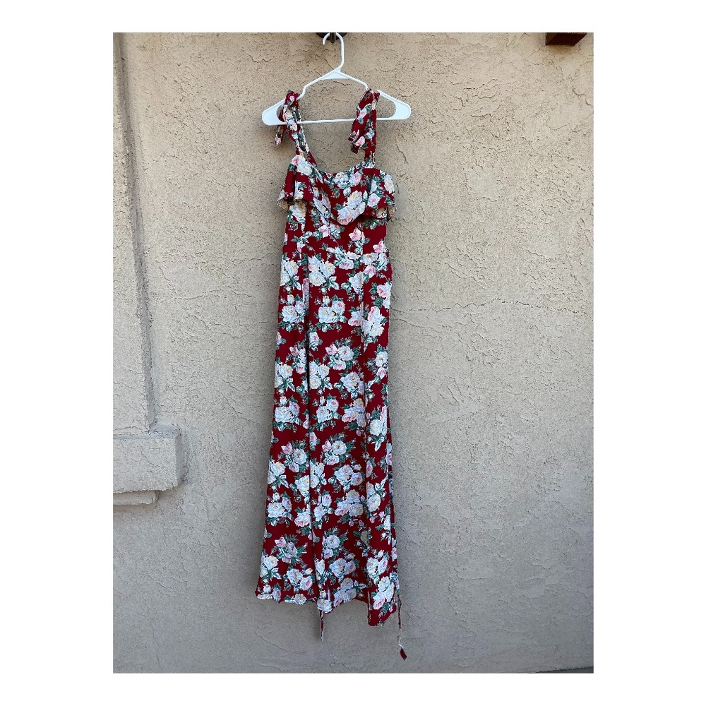 Petro Floral Print A Line Maxi Dress Celine